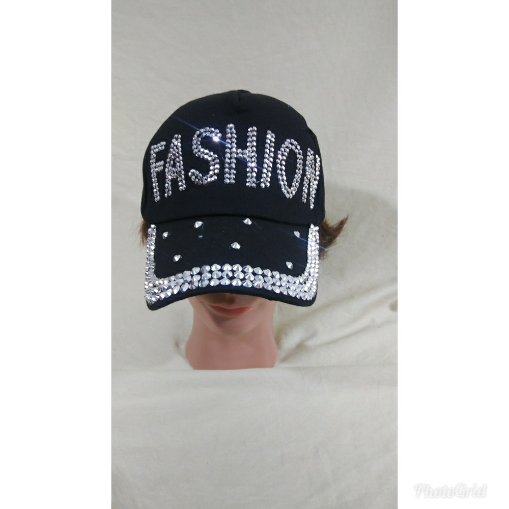 Women Bling Rhinestone Hat
